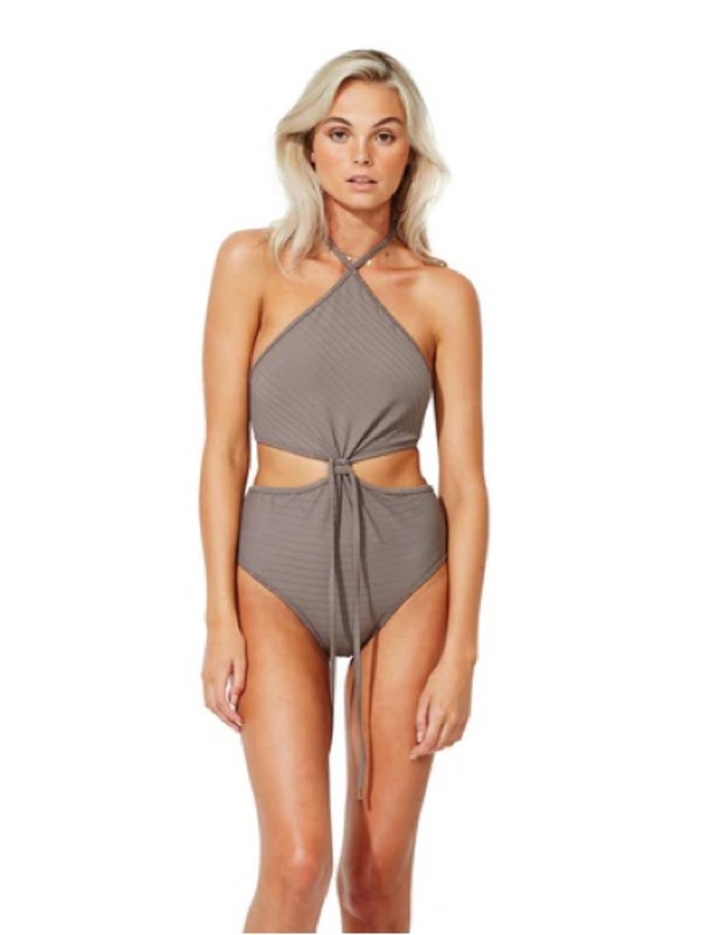 Bec & Bridge “Sun Star” One Piece Swimsuit – Taupe – Size US 6 / AU 10